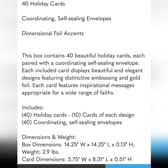 Hallmark Holiday Cards, 40-count - Faith - Picture 7 of 7